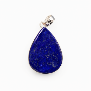 Beautiful Lapis Lazuli Pendant in German Silver with 2 micron silver <b>coating</b> - <b>crystal</b>/gemstone jewelry Mother's - Product Image 2
