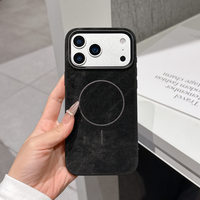 Casing Ponsel iPhone 18 Pro Max Anti-Shock PC Full-Coverage dengan Desain Flanel Mewah dan Pengisian Daya Nirkabel Magnetik