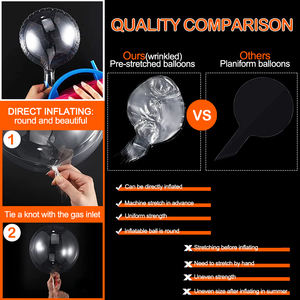 Оптовая продажа, предварительно растягивающийся прозрачный ТПУ Bobo воздушный шар 50 дюймов гигантский Bobo воздушный шар 36 дюймов 24 дюйма 18 дюймов круглый Bobo воздушный шар - Product Image 6