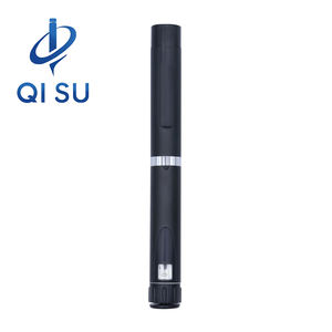 Pena Injeksi Qisu V1 Logam Hitam Pena Injektor Insulin yang Dapat Digunakan Kembali 0-60 IU dengan Kotak Pena untuk Kartrid 3ml - Product Image 1