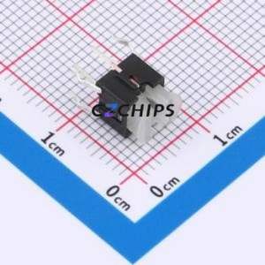 TSL06123-072B830BF-1C02 Tactile Switch Through hole-6P,6x6mm Switch Single Pole Single Throw Rectangle Button 2.5N 6mm - Product Image 1