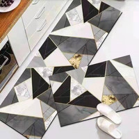 OEM Custom Kitchen Anti-slip 3d Printed Carpet Mat Oil Proof Washable Simple Kitchen Floor Mats Set