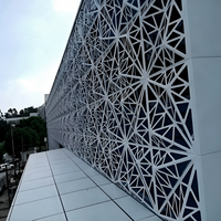 Panneau décoratif en aluminium découpé au laser CNC sur mesure, revêtement en aluminium perforé pour la décoration de façade extérieure de bâtiment