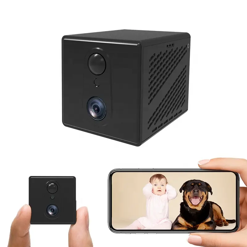 Vstarcam câmera pequena sem fio, mini câmera de vídeo para uso interno cb75 com detecção pir e consumo de energia, 4g