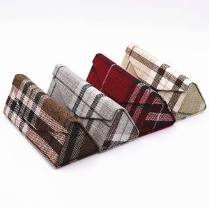 Etui de <span class=keywords><strong>lunettes</strong></span> de soleil triangulaire, boîtier en coton et en lin, emballage pliable <span class=keywords><strong>pour</strong></span> <span class=keywords><strong>lunettes</strong></span> de soleil - Product Image 6