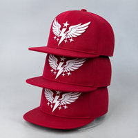 Casquette de baseball en coton à visière plate, 6 panneaux, style hip-hop streetwear, bicolore, logo personnalisé brodé en 3D, fabrication en usine