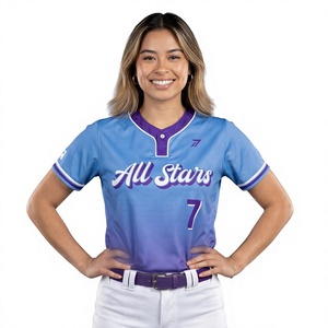 Camiseta de Softbol con Protección UV para Mujer Adulta, UPF 50, Resistente al Sol, Transpirable, Ligera, con Logotipo Personalizado, OEM, Venta al Por Mayor - Product Image 1