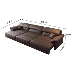 Set di Divani in Pelle di Prima Qualità con Movimento Elettrico, Reclinabili in Stile Italiano Moderno per Arredamento di Ville <span class=keywords><strong>e</strong></span> Hotel di Lusso - Product Image 6