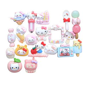 งานฝีมือเรซิ่นรักษ์โลกจากซีรีส์การ์ตูน KT Cat รูปทรงครีมเจล ใช้ตกแต่งกิ๊บติดผม เชือก กล่องโทรศัพท์ รองเท้า รองเท้ารูระบายอากาศ และของตกแต่งอื่นๆ - Product Image 1