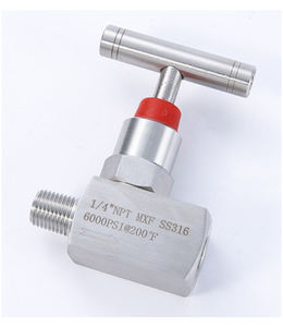 Valvola a spillo maschio femmina da 1/2 "in acciaio inossidabile da 6000 psi con valvola di controllo del flusso idraulico - Product Image 5