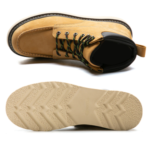 Stivale di Sicurezza da Uomo in Pelle Nubuck Marrone alla Moda, Taglio Medio, Cucitura Goodyear, per Uso Industriale e <span class=keywords><strong>Campi</strong></span> Petroliferi in Inverno - Product Image 3