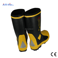 Bottes de sauvetage incendie EN15090 avec embout en acier, semelle antidérapante en caoutchouc, ignifuges, imperméables, résistantes à la chaleur, vente directe usine, OEM