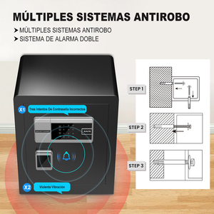 Nhà văn phòng kỹ thuật số + Key đôi bảo vệ di động thông minh Ổ khóa an toàn hộp nhà máy bán hàng trực tiếp thông minh tự động an ninh an toàn - Product Image 6