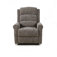 Fauteuil inclinable électrique en tissu pour une personne, idéal pour le home cinéma et le salon