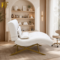 Table de massage pliable de luxe incurvée pour extensions de cils, réglable, pour salon de beauté