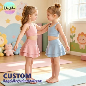 Ensemble de yoga pour enfants, vêtements de sport, soutien-gorge à bretelles, évacuation de l'humidité, taille et couleur personnalisées, certifié <span class=keywords><strong>CE</strong></span>, vêtements de sport pour filles - Product Image 2