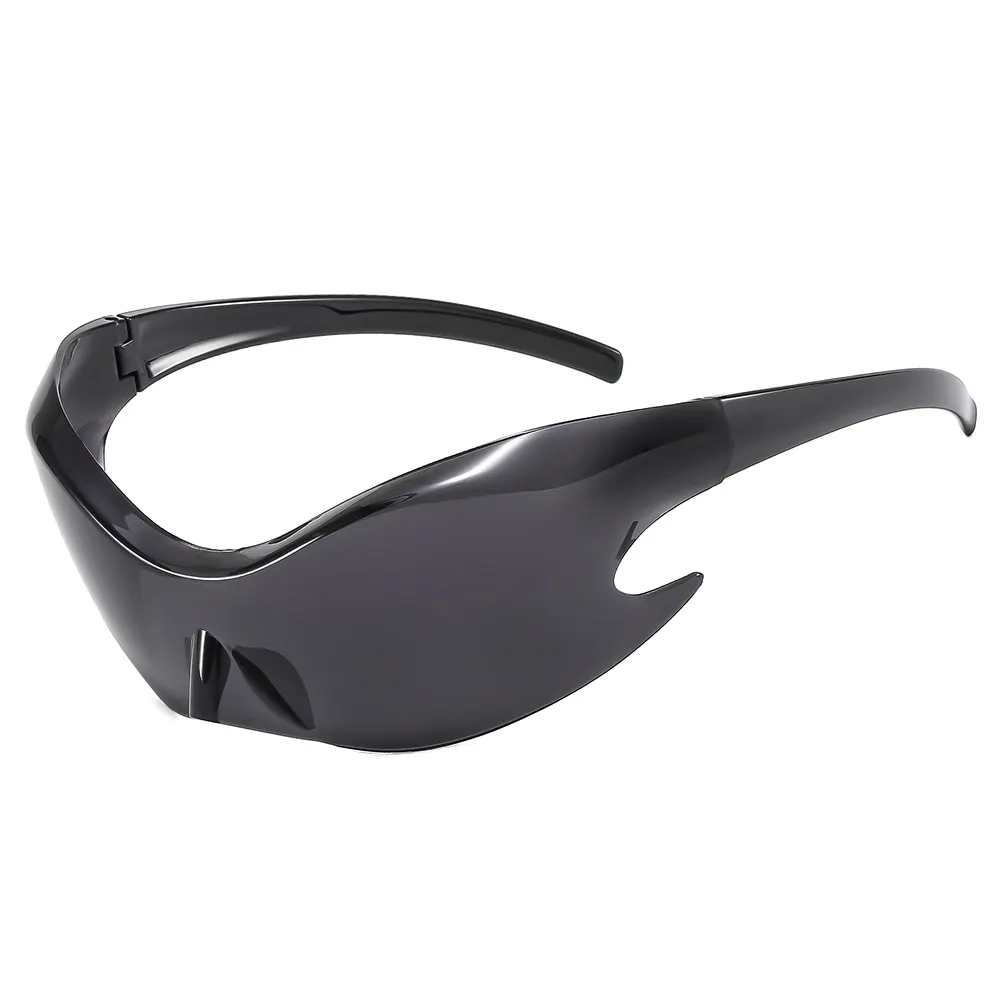 FANXUN 3576 Unisex europeo y americano Punk Hip-Hop gafas de sol para montar divertido MARCO DE PC unido con aspecto colorido a la moda