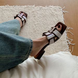 Nuovissime Ciabatte Estive da <span class=keywords><strong>Donna</strong></span> con Tacco Basso e Alto, Punta Aperta, Colori Misti, Alta Qualità in Vera Pelle, Sandali <span class=keywords><strong>Eleganti</strong></span> per Donne - Product Image 6