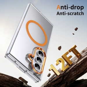 Funda Magnética Transparente de Lujo para Teléfono Samsung Z Fold 8 7 6 5 4 3 con Protector de Pantalla de Vidrio Frontal, Carcasa Rígida a Prueba de Golpes - Product Image 4