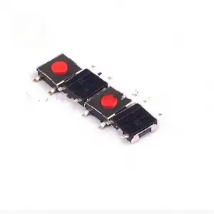 Botón Rojo SMD, 6x6x2,5mm, Micro botón táctil