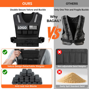 سترة متعددة الوظائف مرجحة قابلة للتعديل لتدريب القوة الأساسية تمرين الوزن التكتيكي سترة تدريب اللياقة البدنية - Product Image 6
