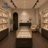 Vitrine de présentation pour bijouterie sur mesure, vitrine murale en verre, comptoir îlot, équipements de vente au détail