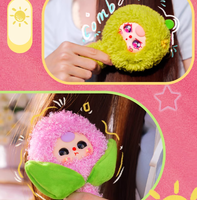 Bébé trois peigner vos cheveux boîte aveugle en peluche poupée ornement à la mode cadeau d'anniversaire pour les filles