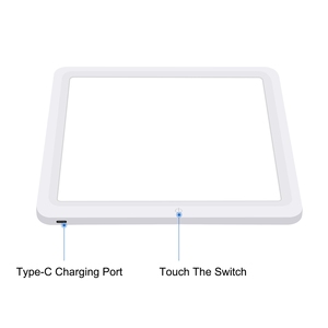 PULUZ 600LM 20cm Panneau lumineux LED sans ombre pour photographie, lampe de fond dimmable, tablette lumineuse portable pour studio <span class=keywords><strong>photo</strong></span>, tente de prise de vue, boîte de studio - Product Image 5