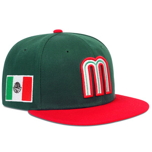 Gorra Deportiva de Hip-Hop <span class=keywords><strong>con</strong></span> Parche de Bandera de la Selección Nacional de México para Fanáticos del Fútbol, Gorra de Béisbol de México al por Mayor - Product Image 5