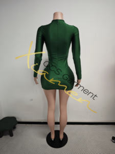 Ocstrade Lüks Avrupa Yeşil Kristal Taşlı Püsküllü Mini Parti Elbiseleri 2025 Kadın Seksi Nefes Alabilen Uzun Kollu Parti Elbisesi - Product Image 4