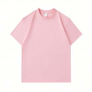 Camiseta de punto holgada extragrande de alta calidad, con estampado en relieve, bordado personalizado, 100% algodón para hombre - Product Image 2