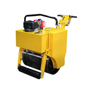 Roller Jalan Mini Getar Satu Drum CE 300KG Mesin Bensin Kama Efisiensi Tinggi - Product Image 6