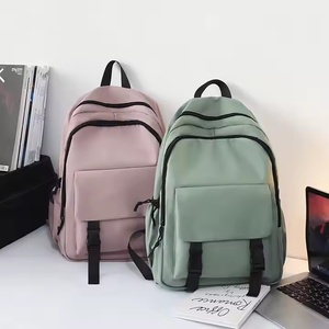 Unisex <b>Simple</b> Fashion Large Capacity Casual <b>Backpack</b> Multifunctional School Bag Waterproof Pure Colour Student Rucksack Nylon - Product Image 2