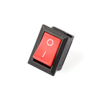 Interrupteur d'alimentation plat ultra-mince OEM de marque Spot Wholesale, petit, à deux pattes, noir et rouge, pour instrument, en provenance de Chine