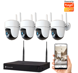 Tuya akıllı açık PTZ kablosuz NVR WIFI IP kamera güvenlik <span class=keywords><strong>CCTV</strong></span> kiti ile 10.1 inç ekran monitör seti - Product Image 1