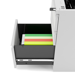 Blanco 3 CajonesPedestal fijo debajo del Gabinete de archivo de metal de almacenamiento de llenado de escritorio para oficina - Product Image 5