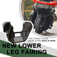 Deflectores de Viento Ajustables en Negro Intenso para Harley, Carenados Inferiores, Street Road Glide 2023-2026 FLHX FLTRX