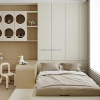 Lit plateforme en bois Japandi King/Queen Size, style tatami japonais moderne, cadre de lit bas OEM/ODM, ensemble de lit tatami, OEM/ODM