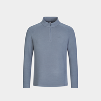 Individuelles Logo Merino Herren Thermo-Fleece Halbreißverschluss-Pullover Atmungsaktiver Warmer Wander- und Ski-Innenschicht Freizeitpullover