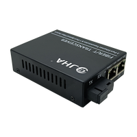Konverter Media serat Gigabit, 1 port 1000 dasar FX dan 2 port 10 100 1000 sakelar dasar 1000mbps saklar jaringan untuk rumah pintar