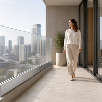 Profilé en U en aluminium architectural pour balustrades en verre, design minimaliste, pour appartements, balcon sans cadre, escalier