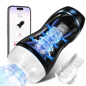 Masturbador masculino de succión automática con 7 vibraciones y succión Producto manos libres con textura 3D realista - Product Image 6
