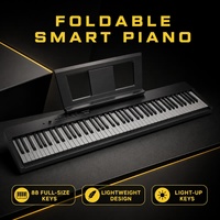 Piano numérique portable pliable Beisite S-281 à 88 touches, orgue électrique, clavier électronique, touches semi-lestées sensibles à la vitesse