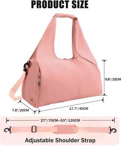 Échantillon gratuit Sac de sport personnalisé avec logo Sac de voyage tendance Imperméable en polyester Sac d'entraînement Sac à main décoré de paillettes Sac de yoga - Product Image 4