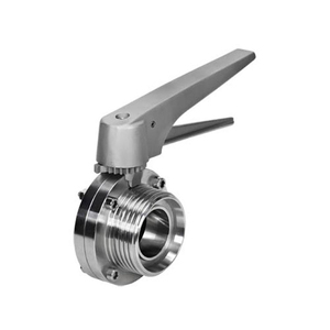 DONJOY Directo de fábrica Sanitario Acero inoxidable 304 316L Soldadura/Abrazadera Válvula de mariposa manual para agua de leche - Product Image 3