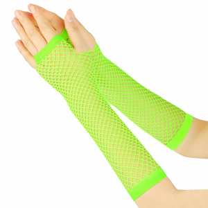 ถุงมือตาข่ายหนา ถุงมือยางยืดเซ็กซี่ ถุงมือยาว ถุงมือครึ่งนิ้วสไตล์พังก์ ถุงมือสำหรับงานปาร์ตี้กลางคืน - Product Image 5