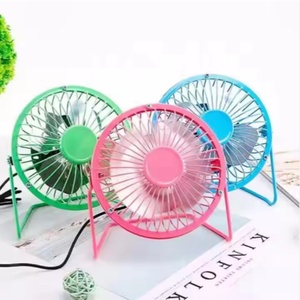 New 4 Inch Stand Silent <b>Desk</b> Rechargeable 360 Degree Rotating <b>Mini</b> Table LED USB Fan - Product Image 6