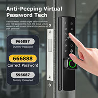 Serrure de porte intelligente numérique étanche pour porte battante en aluminium de restaurant commercial KFC, TTlock Tuya, empreinte digitale, carte, code, serrure KFC