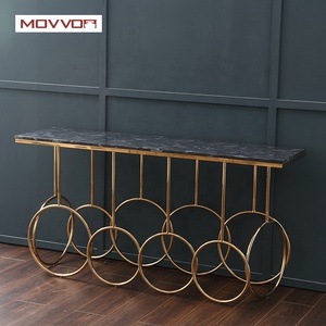 Table <span class=keywords><strong>console</strong></span> unique <span class=keywords><strong>en</strong></span> 3D de style moderne europé<span class=keywords><strong>en</strong></span> avec base <span class=keywords><strong>en</strong></span> acier inoxydable et plateau <span class=keywords><strong>en</strong></span> marbre - Product Image 2