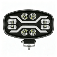 Nouvelle lampe de travail LED rectangulaire de 9 pouces 36W, ambre DRL, étanche IP67, 12-48V, 6000lm, en aluminium moulé sous pression, lampe auxiliaire de conduite tout-terrain